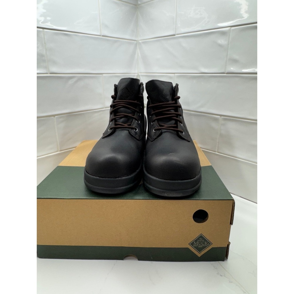 MUCK MEN'S CHORE FARM LEATHER lace up BOOT men's 8.5 composite toe - Picture 4 of 6